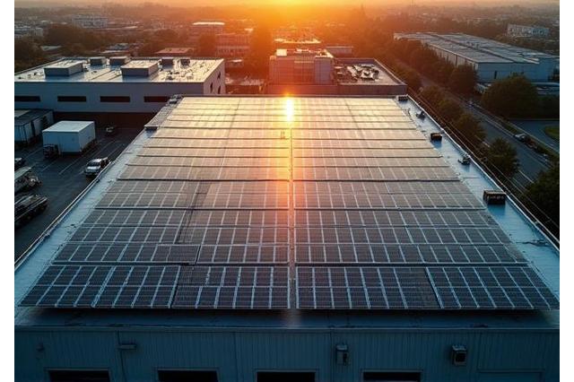 Zakelijk dak vol zonnepanelen